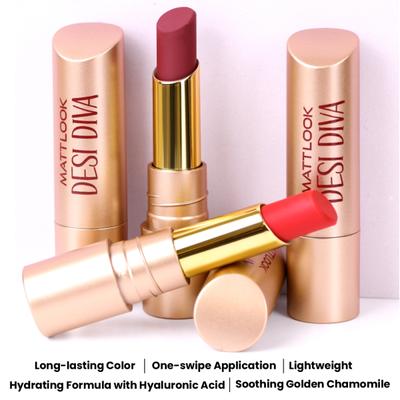 Matt Look Desi Diva HD Matte Lipstick With Hydrating Formula & Hyaluronic Acid, Natural Beige-24 3.8 gm - Lipsticks