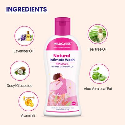 MildCares Natural Intimate Wash For Women (PacK of 2 x 100 ml) - Intimate Hygiene