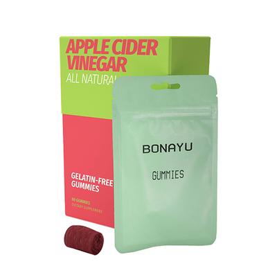 BonAyu Gelatin Free Gummies - Apple Cider Vinegar 60's - Apple Cider Vinegar - Acv