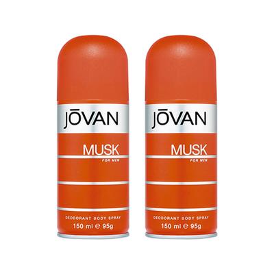 Jovan Musk Deodorant Body Spray 150ml each 2's - Men Deodorants/Roll-Ons