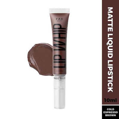 Fae Beauty Lip Whip 12H Matte Liquid Lipstick,Vegan, Enriched with Vitamin E and Cherry Coffee - Stroke 10 ML - Liquid Lipsticks