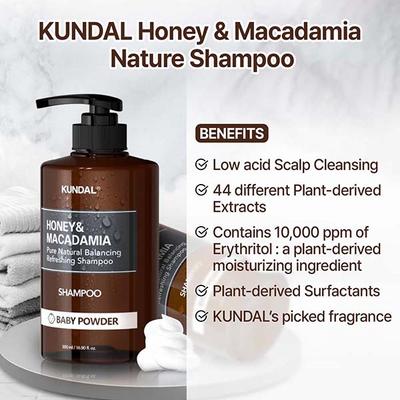 Kundal Honey and Macadamia Nature Shampoo White Musk 500 ml - Shampoos