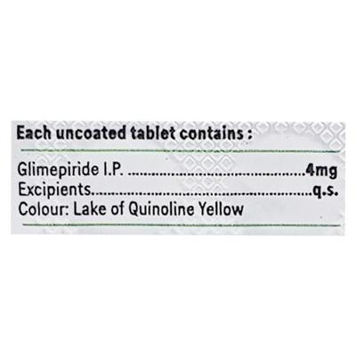 Glimy 4mg Tablet 10'S - Diabetes-Ant