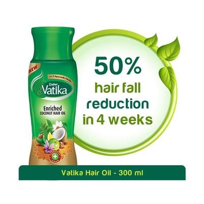 Dabur Vatika Enriched Coconut Hair Oil 300 ml - Hair Oils