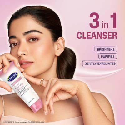 Cetaphil Bright Healthy Radiance Gentle Renewing Cleanser GentleBright Technology with Vitamin E-releasing Jojoba Beads 100 g - Face Washes