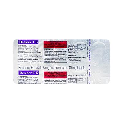 Besicor T 5mg Tablet 10'S - Hypertension-Ang