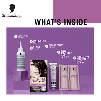 Schwarzkopf Colour Specialist At Home Permanent Hair Colour - 3.0 Imperial Brown 165 ml - Crème