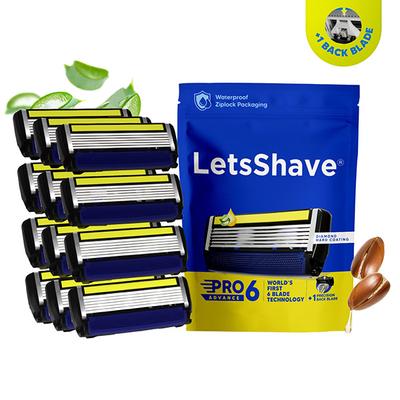 LetsShave Pro 6 Advanced Razor Blades - Men 12's - Razors & Cartridges