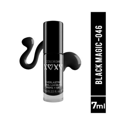 Colorbar XOXO Everlasting Prime Gel Nail Lacquer-Black Magic 7 ml - Nail Polish