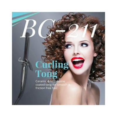 Berina LCD Hair Curling Iron Tong BC-211 450 gm - Multi-Stylers