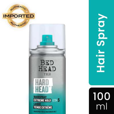 Bed Head Tigi Hard Head Hair Spray with Extreme Hold and Natural Shine Finish 100 ml - Hair Sprays & Mists