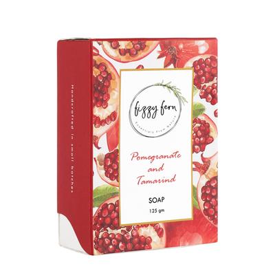 Fizzy Fern Handmade Soap - Pomegranate & Tamarind 125 gm - Soaps