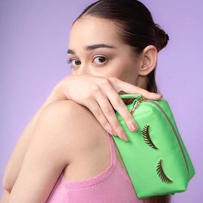 Colorbar Lips and Lashes (Small Pouch) - Neon Green 80 gm - Makeup Pouches