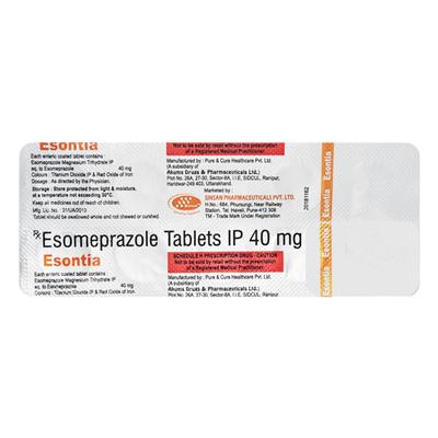 ESONTIA 40 Tablet 10's - Ulcer/Reflux/Flatulence-Aaa
