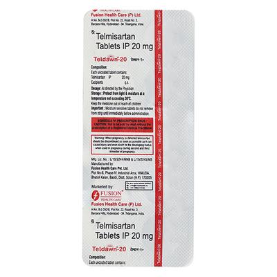 Teldawn 20mg Tablet 10'S - Hypertension-Ang