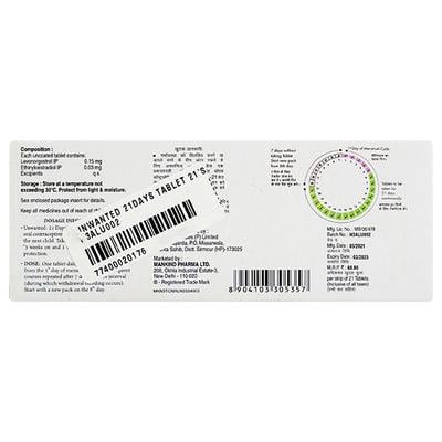 UNWANTED 21DAYS TABLET 21'S - Contraception-Ora