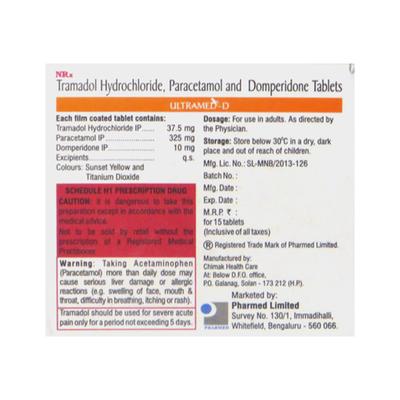 ULTRAMED D Tablet 15's - Pain relief-Ana