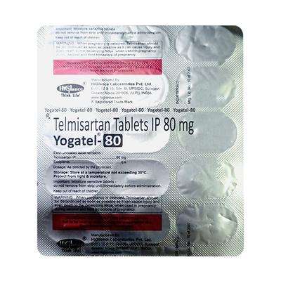 YOGATEL 80mg Tablet 15's - Hypertension-Ang