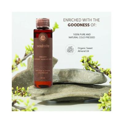 SoulTree Organic Sweet Almond Oil 100 ml - Hair Oils