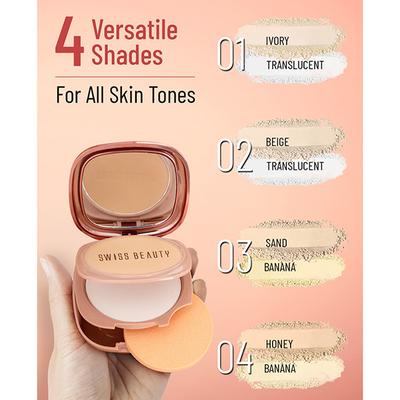 Swiss Beauty Matte & Set Duo Compact-Beige 10 gm - Compact Powder