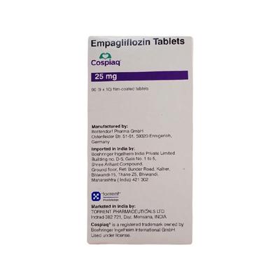 COSPIAQ 25mg Tablet 10's - Diabetes-Ant