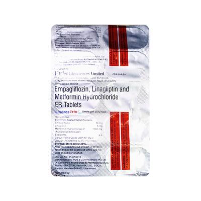 LINARES TRIO 10/5/1000 Tablet 10's - Diabetes-Ant