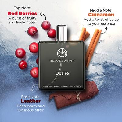 The Man Company Desire Perfume For Men - Premium Long-Lasting Eau De Parfum 100 ml - Men Perfumes (Edt/Edp)