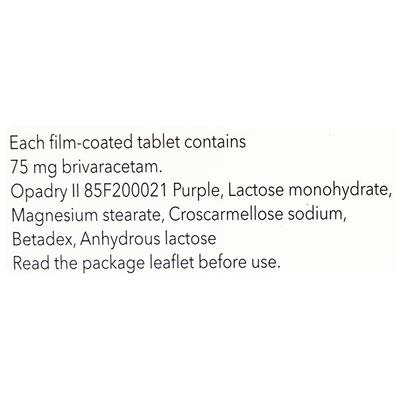 BRIVIACT 75mg Tablet 14's - Epilepsy/Convulsion-Ant