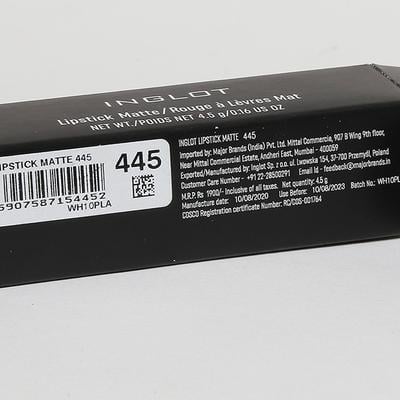 Inglot Lipstick Matte 445 4.5 gm - Lipsticks