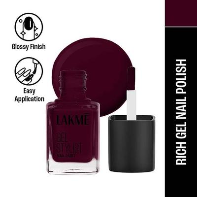 Lakme Absolute Gel Stylist Nail Color Vineyard 12 Ml - Nail Polish