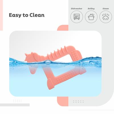 R for Rabbit Tiny Bites Safari Silicone Teether - Blue, Pink, Orange (Pack of 3) 1's - Feeding & Nursing