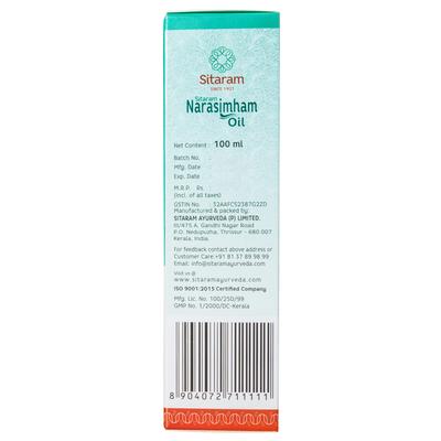 Sitaram Ayurveda Narasimham Oil 100 ml - Speciality Medicines