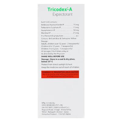 TRICODEX A Syrup 100ml - Cough And Cold-Cou