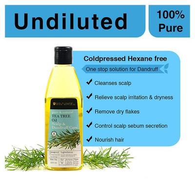Soulflower Anti Dandruff Tea Tree Hair Oil 225 ml - Hair Oils