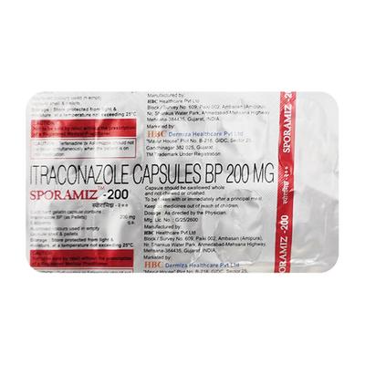 SPORAMIZ 200 Capsule 10's - Fungal Infections-Anf