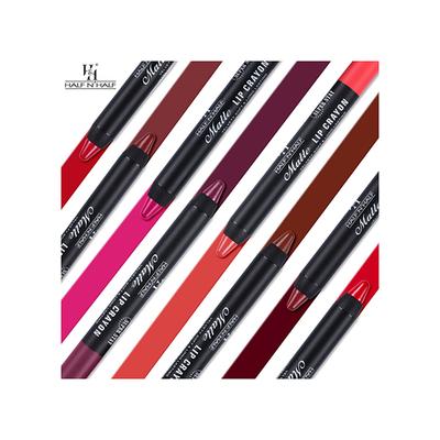 Half N Half Matte Lip Crayon Velvet Soft & Long Lasting, 24H Super Stay, Ultra Creamy, Intensely Pigmented 20, Xtreme Maroon 3.5 gm - Lip Crayons