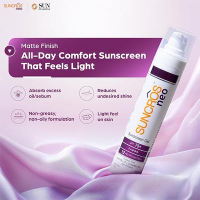 SUNCROS NEO SPF 75+ PA+++ UVA/UVB/IR/VISIBLE/BLUE LIGHT Sunscreen Gel 50g - Sun Protectors-Emo