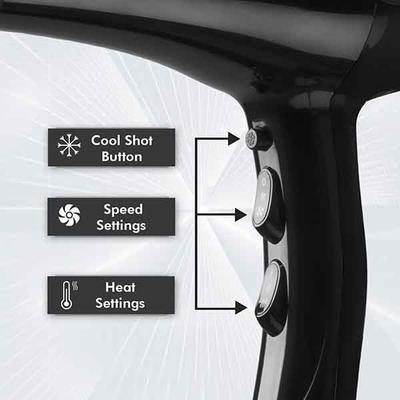 Vega Professional Pro Dry 2000 Watts Hair Dryer With Diffuser & Nozzle Attachments, (VPVHD-13) 1's - Hair Dryers