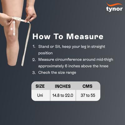 Tynor Knee Wrap (Neoprene) (UN) - Black & Orange - Knee/Leg Supports