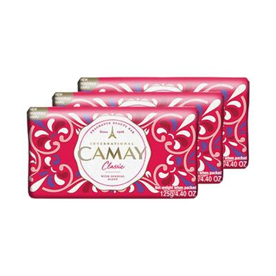 Camay Classic Carnations & Roses Beauty Soap with Indulging French Fragrance 125g 3's - Soaps