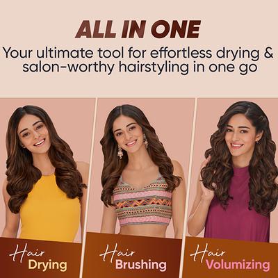 Vega Pro Volumizer Hair Dryer Brush for Hair Style, Hot Air Blow Dryer Brush for Women (VHSD-02) 670 gm - Hair Dryers