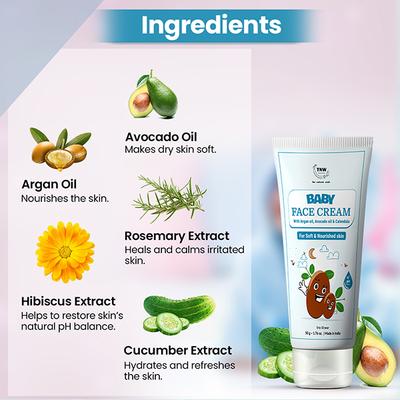 TNW - The Natural Wash Baby Face Cream 50 gm - Creams, Lotions & Oils