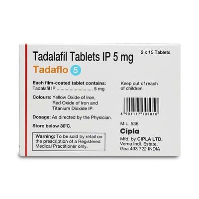 Tadaflo 5mg Tablet 15'S - Impotence/Erectile Dysfunction (Ed)