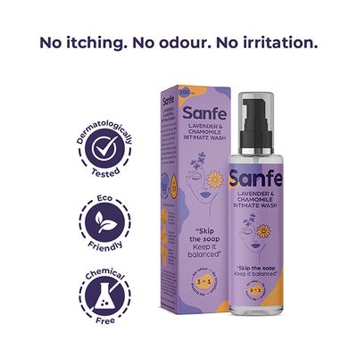 Sanfe 3 in 1 Intimate Wash - Lavender & Chamomile 200 ml - Intimate Care