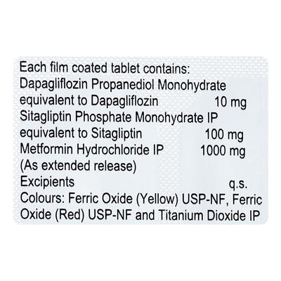 ISTAMET D XR 1000 Tablet 7's - Diabetes-Ant