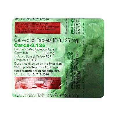 CARCA 3.125 Tablet 20's - Hypertension-Bet