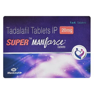 Super Manforce 20mg Tablet 4'S - Impotence/Erectile Dysfunction (Ed)