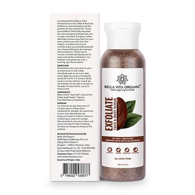 Bella Vita Organic Exfoliate Face And Body Scrub Grit 75 gm - Face Scrubs