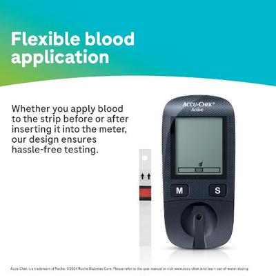 Accu-Chek Active Blood Glucose Test Strip 100's - Blood Glucose Monitors/Test Strips