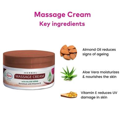 Ayur Herbals Massage Cream 100 ml - Personal Care (Ayush)